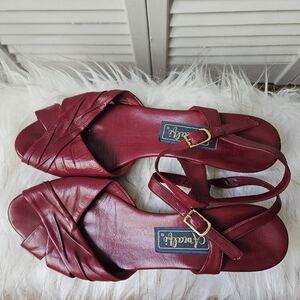 Amalfi Altezza Sandals, Size 7.5, Red